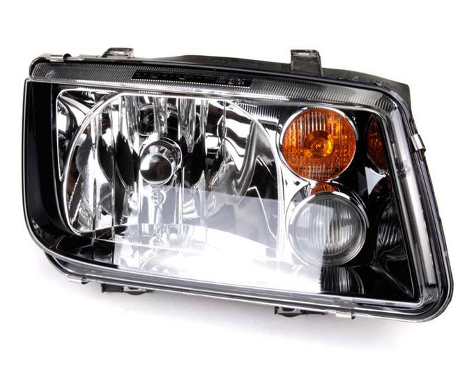 VW Headlight Assembly - Passenger Side (Halogen) (w/ Foglight) 1JM941018 - Hella 963660521